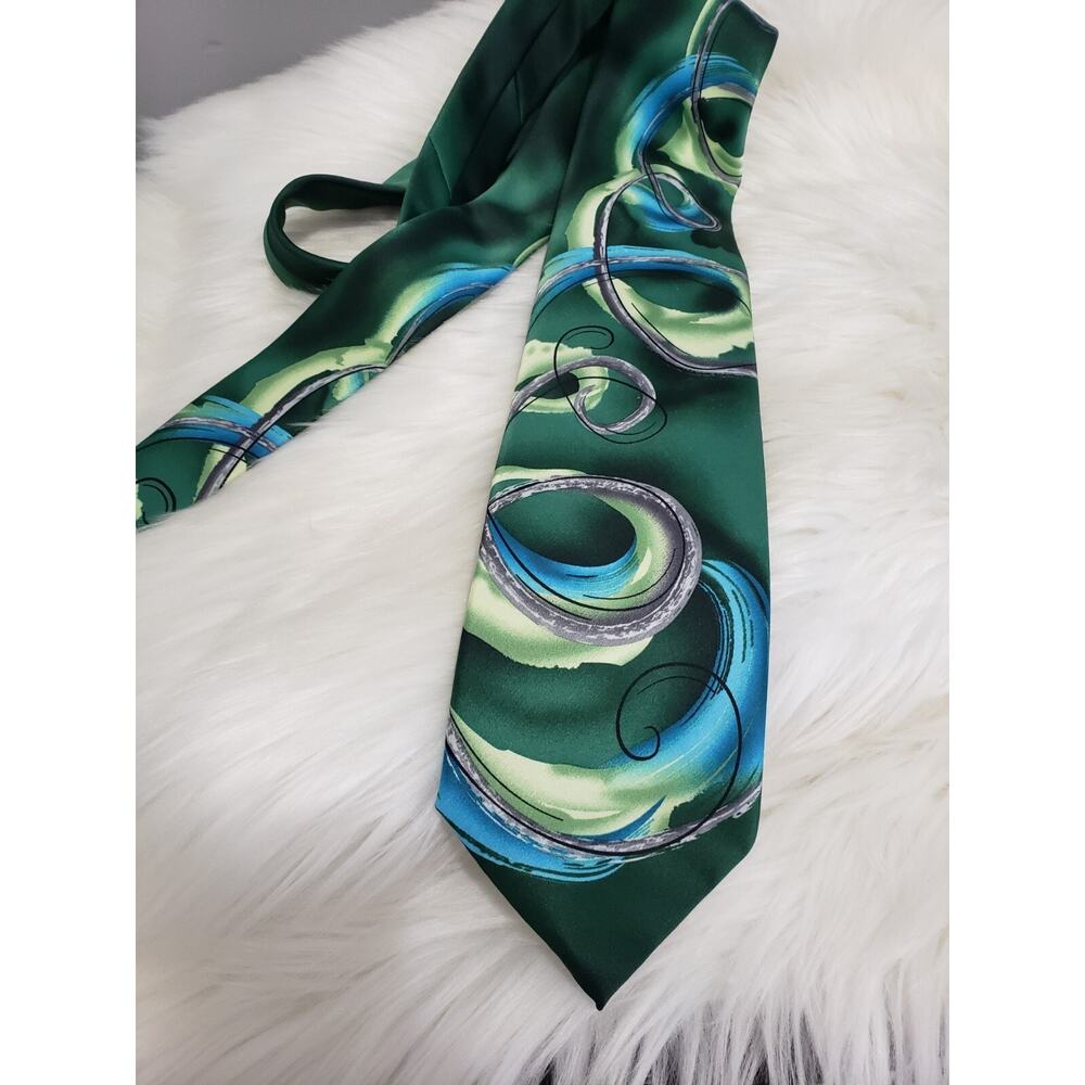 J Garcia Mens Tie 100% Silk Snail Garden Collection 61 Groovy Tie‎ Dye Abstract